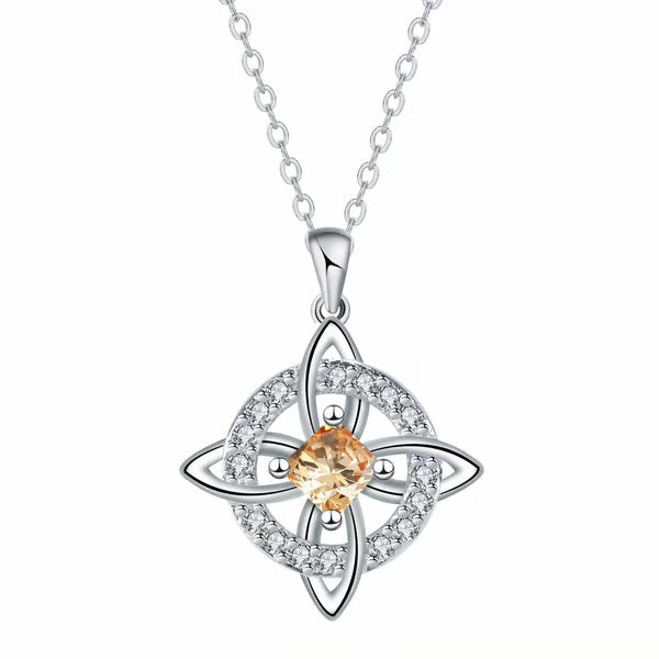 Mystical Birthstone Witches Knot Necklace – 🔮💞Protect Your Loved Ones