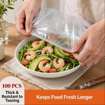 🔥LAST DAY SALE 49% OFF-100Pcs Medium Reusable Elastic Plastic Bowl Covers - Kitchen Bread Proofing